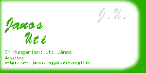 janos uti business card